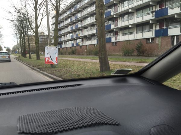Poster PvdA vernield op Engelendaal