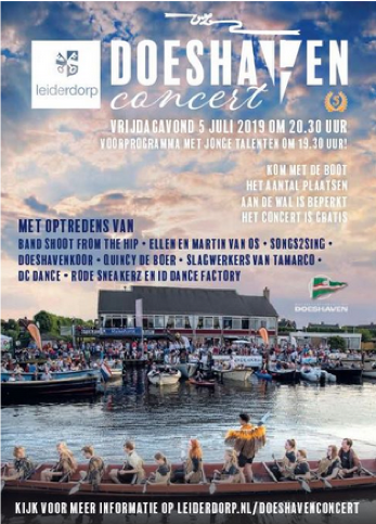 Aankondigingsposter Doeshaven concert 2019